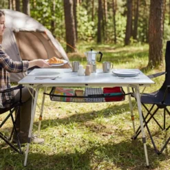 tectake Aluminium campingtafel Tina, opvouwbaar en in hoogte verstelbaar