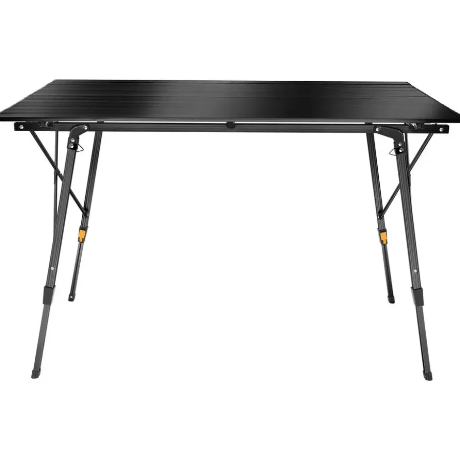 tectake Aluminium klaptafel Bastian, in hoogte verstelbaar, Zwart