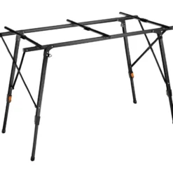 tectake Aluminium klaptafel Bastian, in hoogte verstelbaar, Zwart