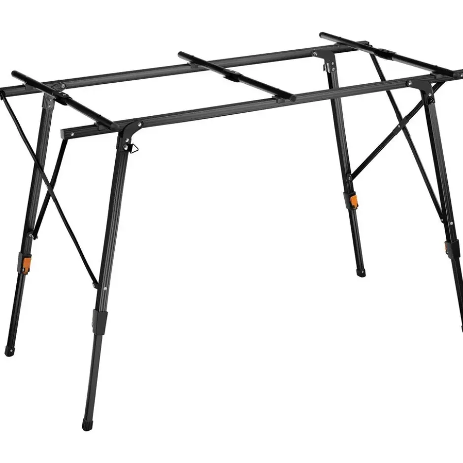 tectake Aluminium klaptafel Bastian, in hoogte verstelbaar, Zwart