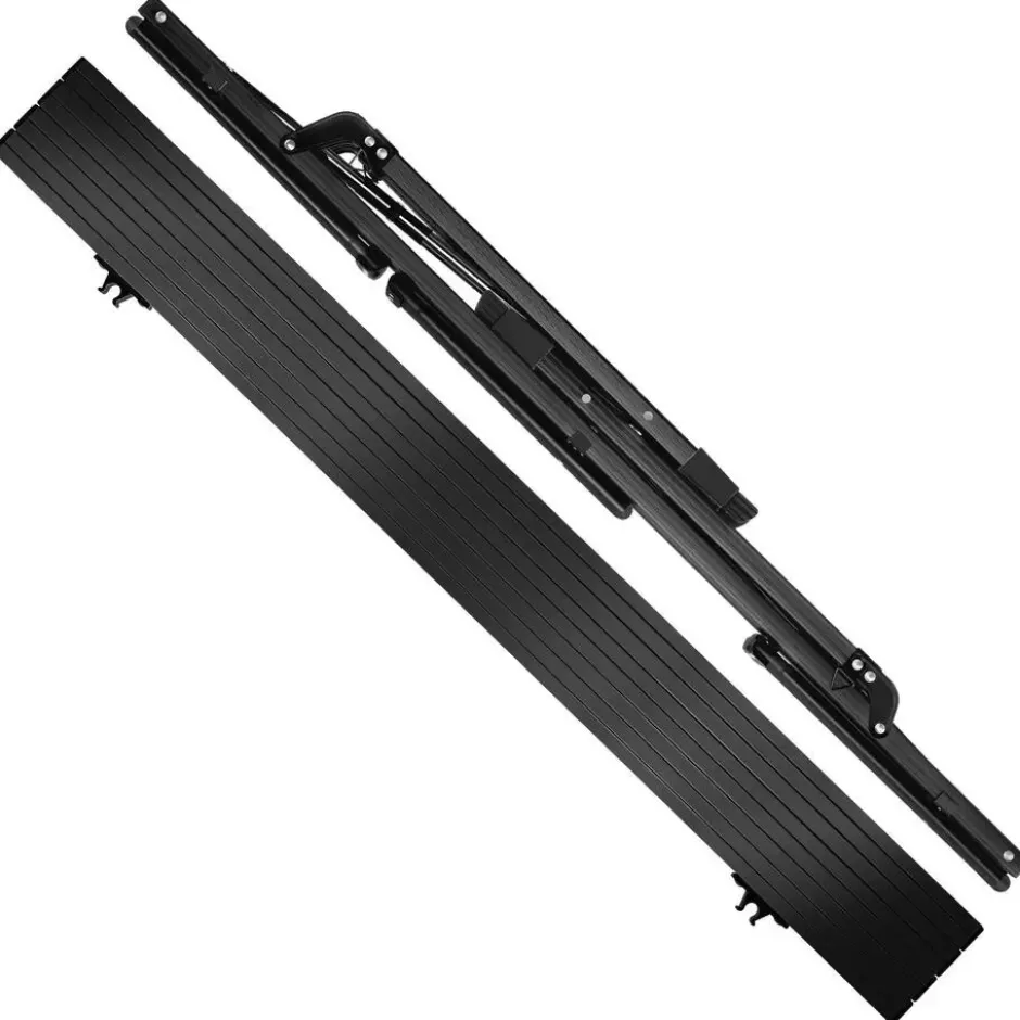 tectake Aluminium klaptafel Bastian, in hoogte verstelbaar, Zwart