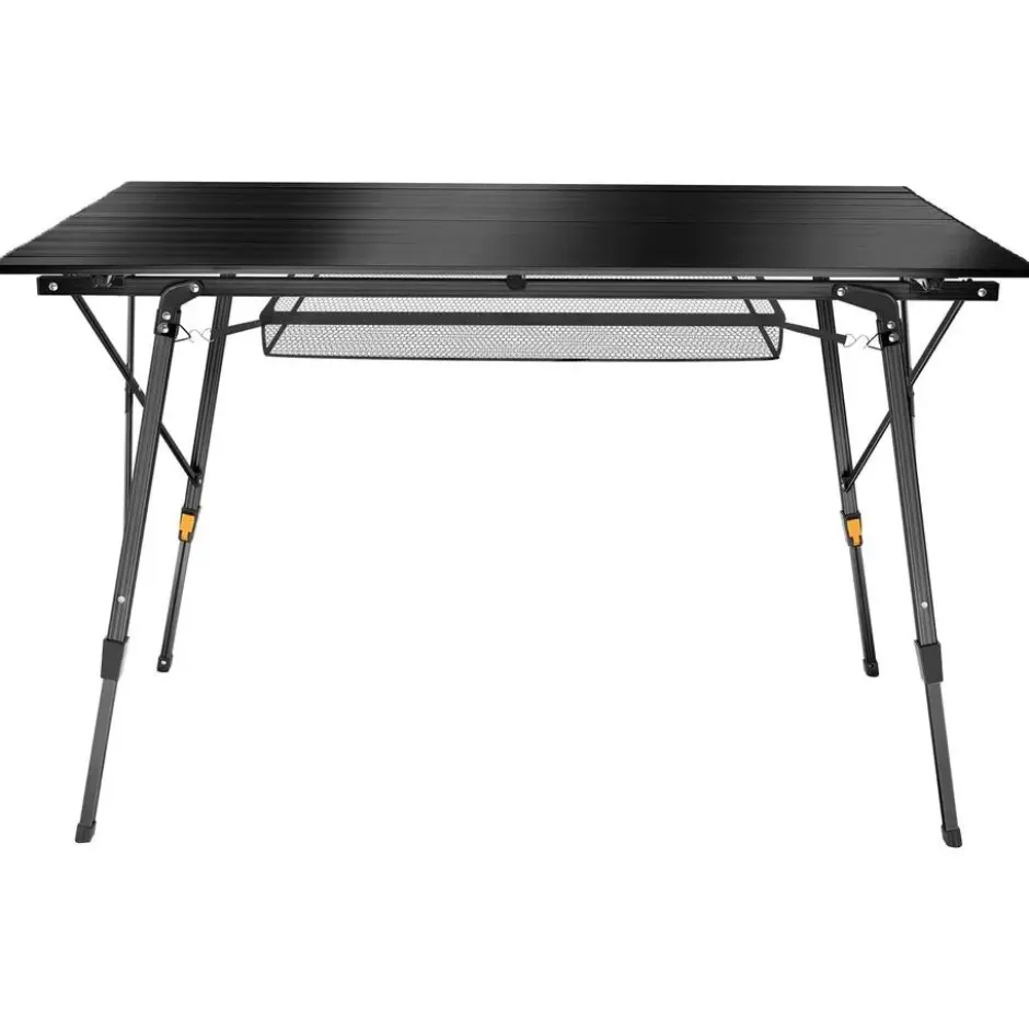 tectake Aluminium klaptafel Bastian, in hoogte verstelbaar, Zwart