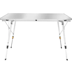 tectake Aluminium klaptafel Bastian, in hoogte verstelbaar, Zilver