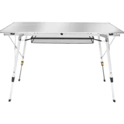tectake Aluminium klaptafel Bastian, in hoogte verstelbaar, Zilver