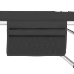 tectake Aluminium ligstoel Aurelie, gestoffeerd, opvouwbaar, Zwart