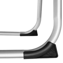 tectake Aluminium ligstoel Lorella, gestoffeerd, opvouwbaar, Grijs