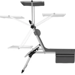 tectake Aluminium ligstoel Lorella, gestoffeerd, opvouwbaar, Grijs