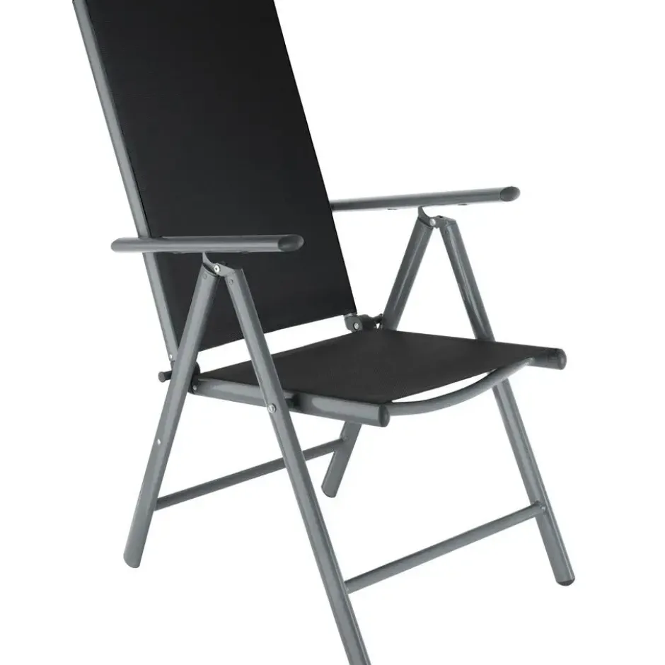 tectake Aluminium tuinset 6+1 - Antraciet