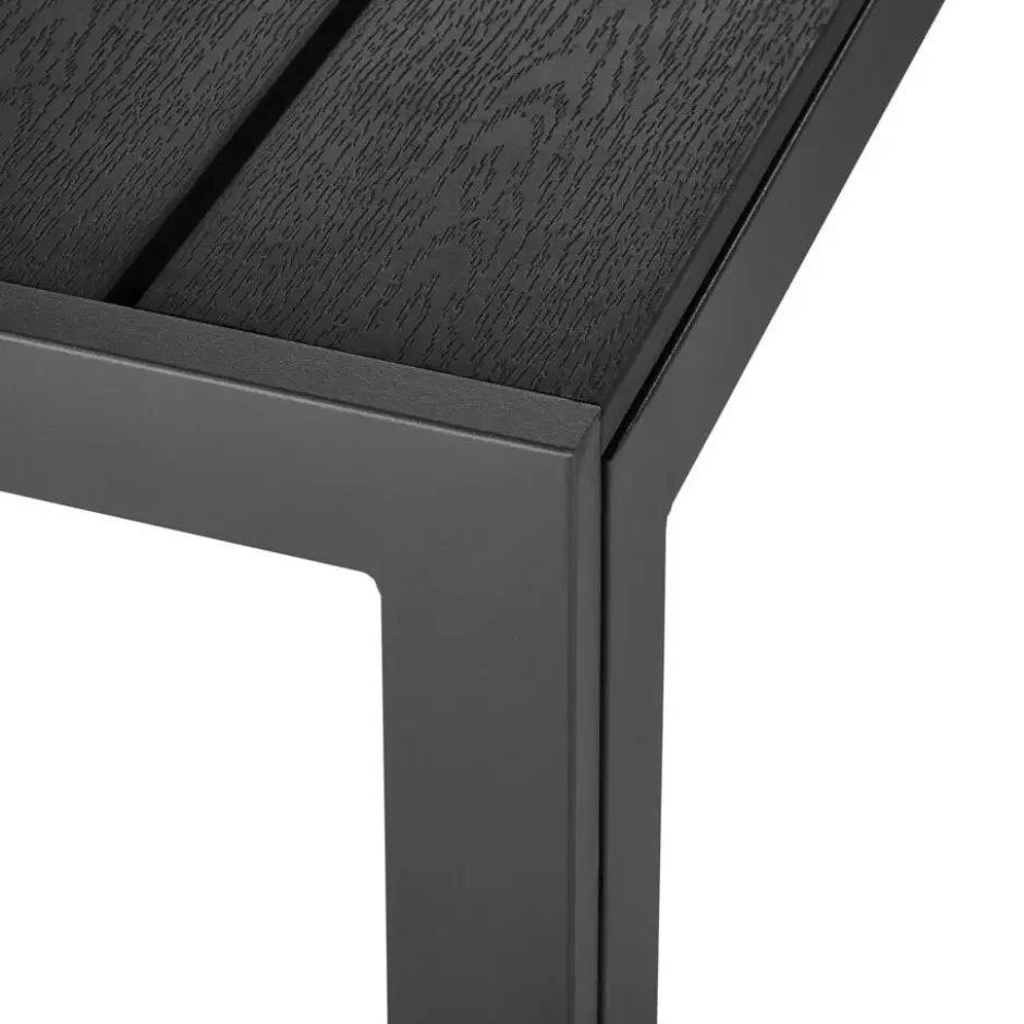 tectake Aluminium tuintafel Maren met in hoogte verstelbare poten 90x90x74,5cm