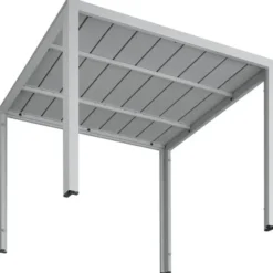 tectake Aluminium tuintafel Maren met in hoogte verstelbare poten 90x90x74,5cm