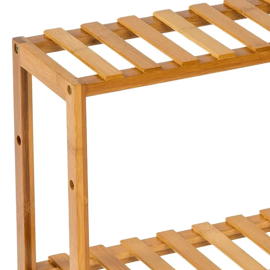 tectake Badkamerrek van bamboe 60x15x54,5cm, Bruin