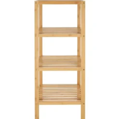 tectake Bambus rek 4 etages 33x33x97 cm, Bruin