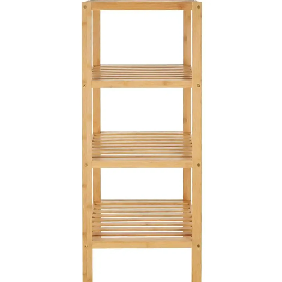 tectake Bambus rek 4 etages 33x33x97 cm, Bruin