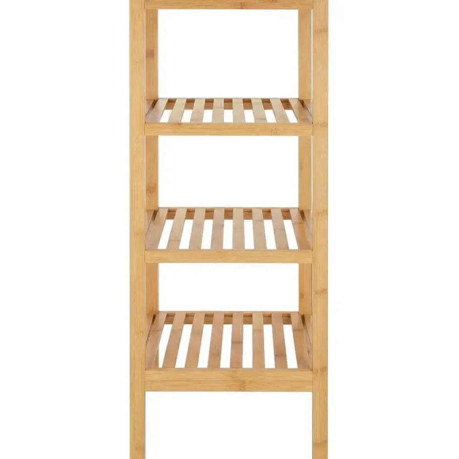 tectake Bambus rek 4 etages 33x33x97 cm, Bruin