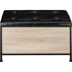 tectake Bank met opbergruimte Calico 81,5x41,5x50,5cm