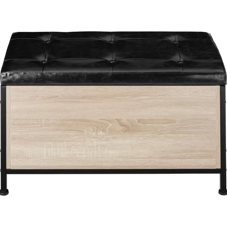 tectake Bank met opbergruimte Calico 81,5x41,5x50,5cm