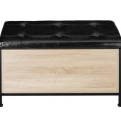 tectake Bank met opbergruimte Calico 81,5x41,5x50,5cm