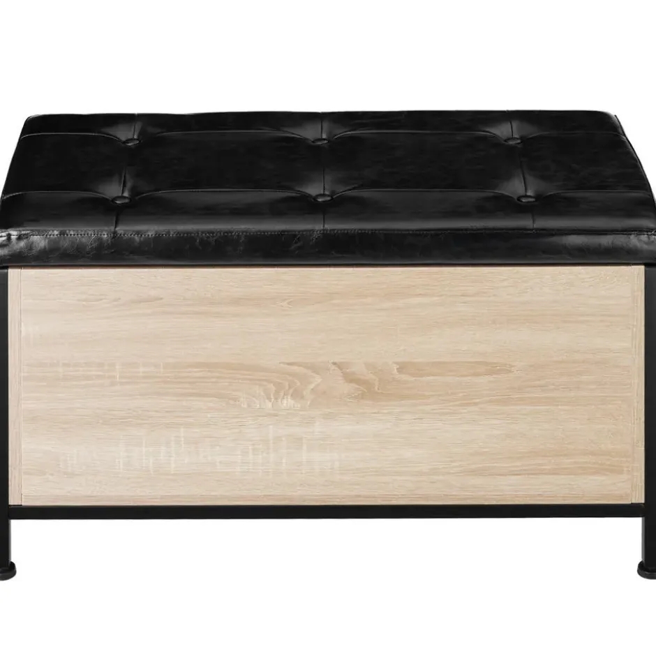 tectake Bank met opbergruimte Calico 81,5x41,5x50,5cm