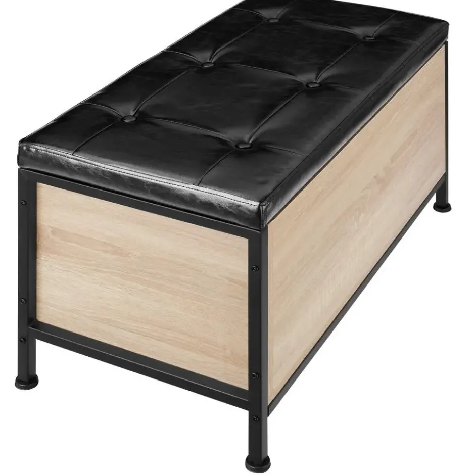 tectake Bank met opbergruimte Calico 81,5x41,5x50,5cm