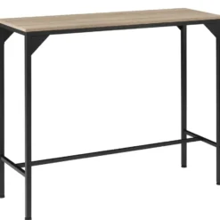 tectake Bartafel Kerry 120x40x100,5cm, Industrieel Licht Hout, Eiken Sonoma