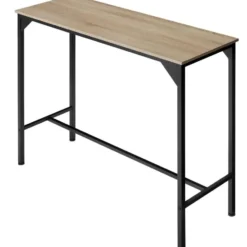 tectake Bartafel Kerry 120x40x100,5cm, Industrieel Licht Hout, Eiken Sonoma