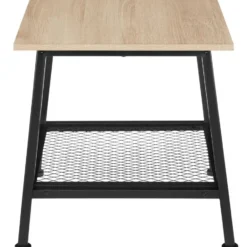 tectake Bijzettafel Bedford 45,5x45x47cm, Industrieel Licht Hout, Eiken Sonoma