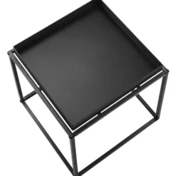 tectake Bijzettafel Cambridge 40x40x44cm, Zwart