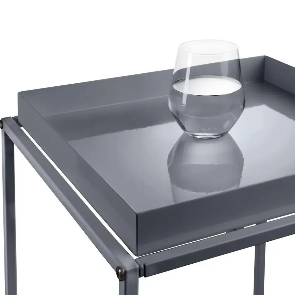tectake Bijzettafel Cambridge 40x40x44cm, Zwart