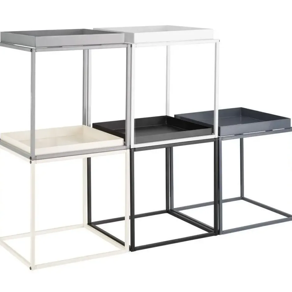 tectake Bijzettafel Cambridge 40x40x44cm, Zwart