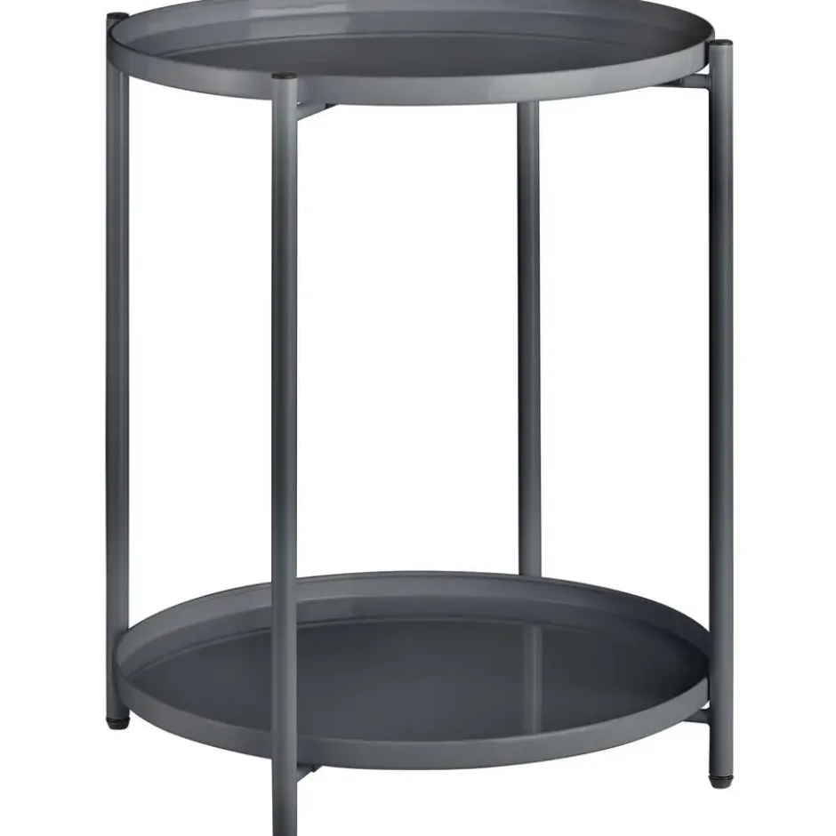 tectake Bijzettafel Oxford 45,5x45,5x53cm, Donkergrijs