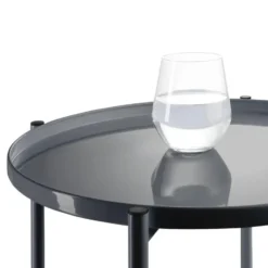 tectake Bijzettafel Oxford 45,5x45,5x53cm, Donkergrijs