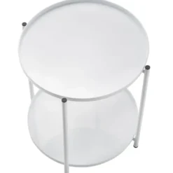 tectake Bijzettafel Oxford 45,5x45,5x53cm, Wit