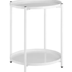 tectake Bijzettafel Oxford 45,5x45,5x53cm, Wit