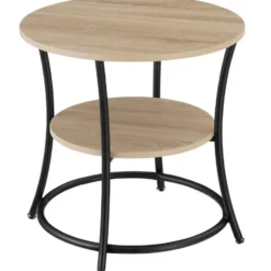 tectake Bijzettafel Saint Louis, Industrieel Licht Hout, Eiken Sonoma