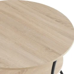 tectake Bijzettafel Saint Louis, Industrieel Licht Hout, Eiken Sonoma