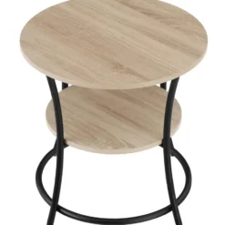 tectake Bijzettafel Saint Louis, Industrieel Licht Hout, Eiken Sonoma