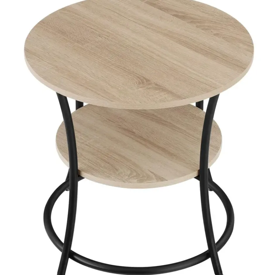 tectake Bijzettafel Saint Louis, Industrieel Licht Hout, Eiken Sonoma