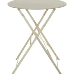 tectake Bistrotafel set Frieda, inklapbaar voor 2 personen, Crème