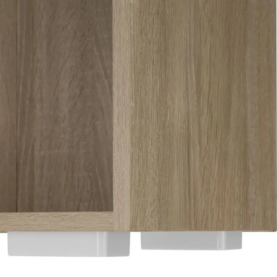 tectake Boekenrek Lexi 5 vakken 60x30x190cm, Licht Hout, Eiken Sonoma