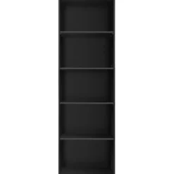 tectake Boekenrek Lexi 5 vakken 60x30x190cm, Zwart