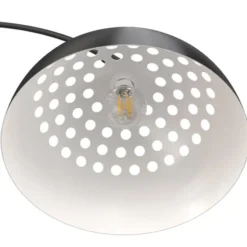 tectake Booglamp Arcus, staal, retro-stijl, 60W, Zwart