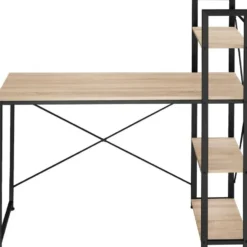 tectake Bureau Hershey 122x61x120cm, Industrieel Licht Hout, Eiken Sonoma