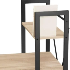 tectake Bureau Hershey 122x61x120cm, Industrieel Licht Hout, Eiken Sonoma
