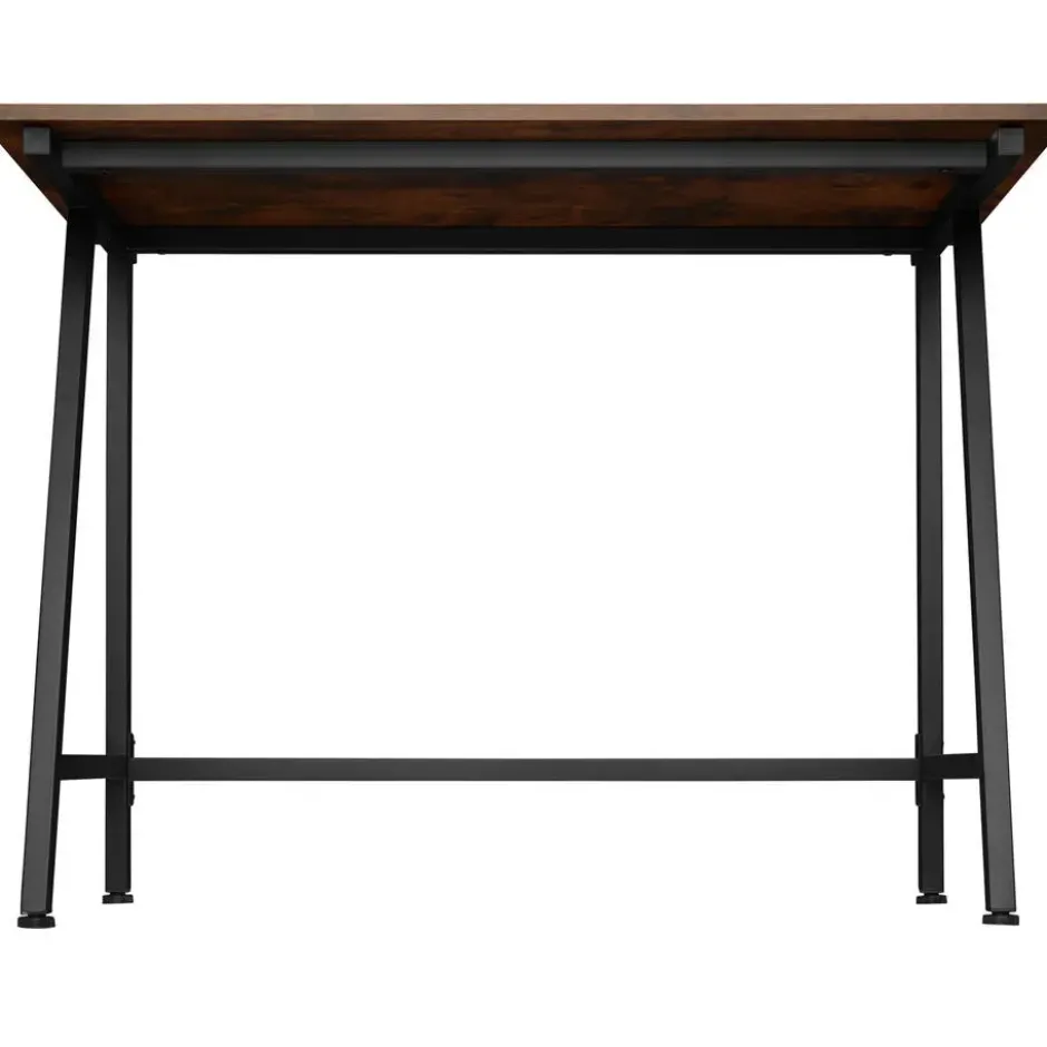 tectake Bureau Newton 100x50x77cm, Industrieel Hout Donker, Rustiek