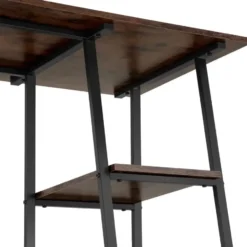 tectake Bureau Paisley 120x50x73,5cm, Industrieel Hout Donker, Rustiek