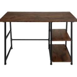 tectake Bureau Paisley 120x50x73,5cm, Industrieel Hout Donker, Rustiek