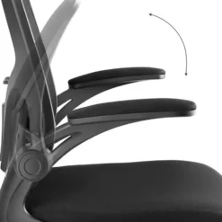 tectake Bureaustoel Arges ergonomisch met verstelbare hoofdsteun, Zwart