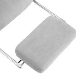 tectake Bureaustoel Jillien met voetsteun en veloursbekleding, Grijs