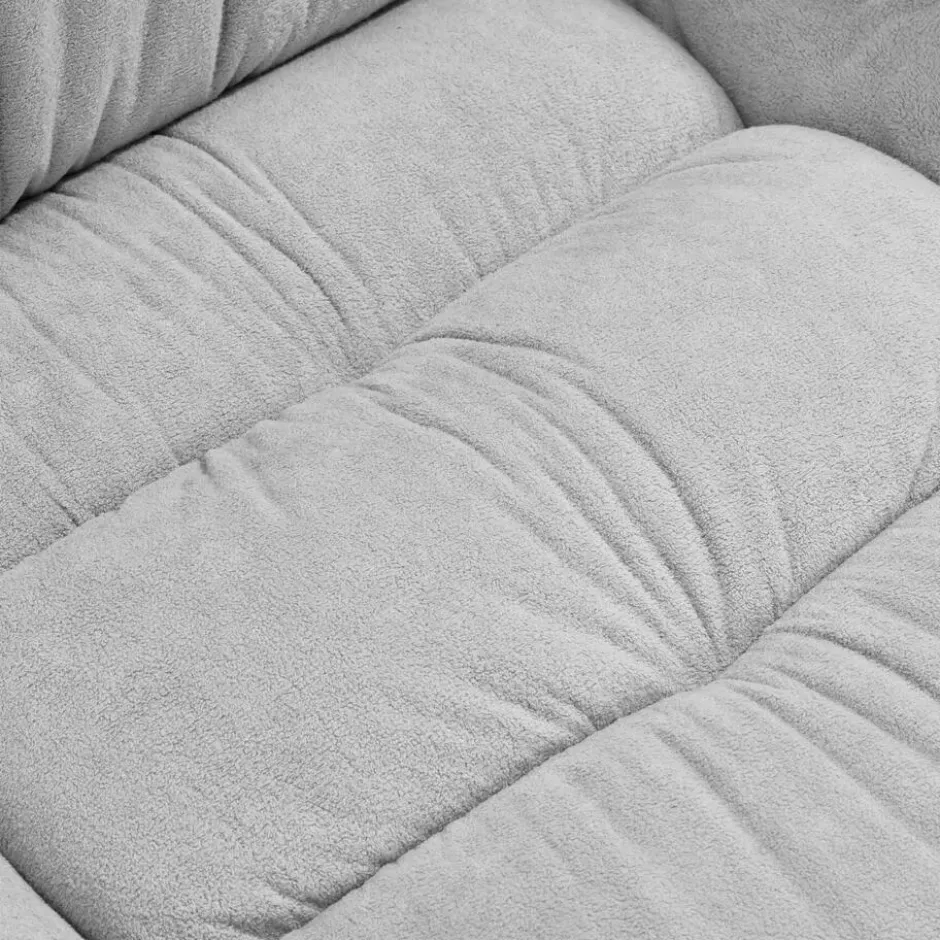 tectake Bureaustoel Jillien met voetsteun en veloursbekleding, Grijs
