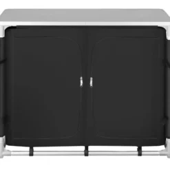 tectake - Campingkeuken 97x47,5x78cm, Zwart
